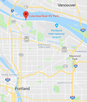 Location of Columbia River RV Park